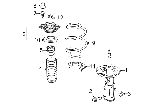 2019 Cadillac XT4 Struts & Components - Front Diagram