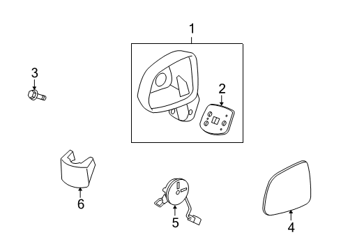 2010 Saturn Vue Outside Mirrors Diagram