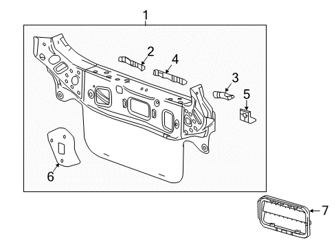 2021 Chevy Bolt EV Rear Body Diagram