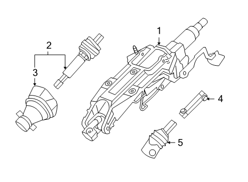 2011 Cadillac CTS Steering Column, Steering Wheel & Trim Diagram 4 - Thumbnail