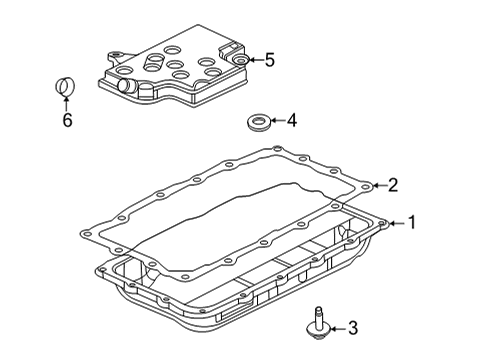 2022 Cadillac CT4 Transmission Components Diagram 1 - Thumbnail