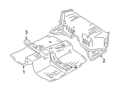 2002 Chevy Tracker Panel Asm,Center Floor (On Esn) Diagram for 30027283