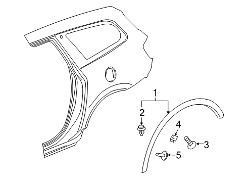 2013 Buick Enclave Exterior Trim - Quarter Panel Diagram