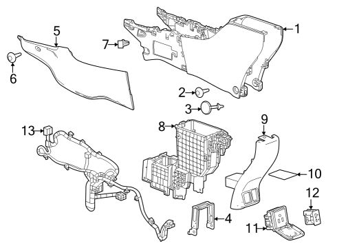 2024 Buick Encore GX Center Console Diagram 1 - Thumbnail