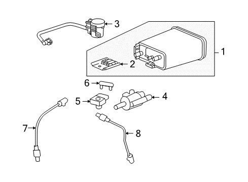 2009 Hummer H3T Emission Components Diagram 2 - Thumbnail