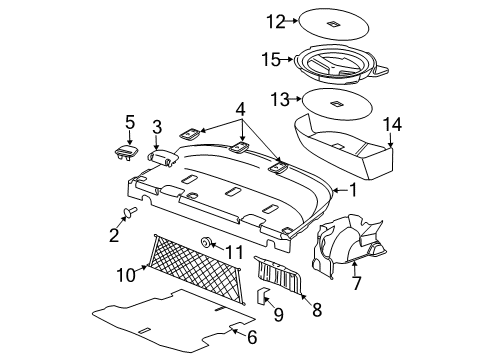 2005 Chevy Cobalt Interior Trim - Rear Body Diagram 1 - Thumbnail