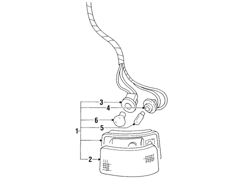 1994 Cadillac Seville Corner & Side Marker Lamps Diagram