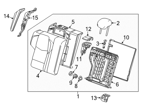 2019 Cadillac ATS Rear Seat Components Diagram 2 - Thumbnail