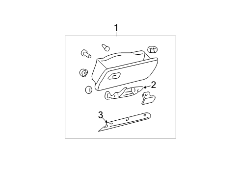 2002 Oldsmobile Bravada Glove Box Diagram 1 - Thumbnail