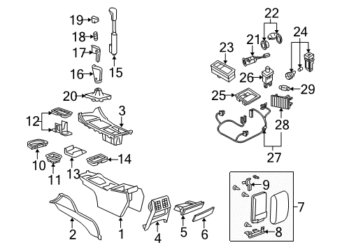 2005 Pontiac GTO Handle,Automatic Transmission Control Lever Diagram for 92146925