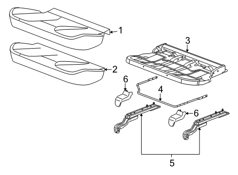 2013 GMC Terrain Rear Seat Components Diagram 4 - Thumbnail