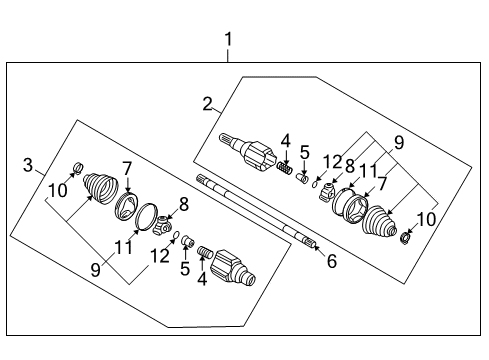 2005 Buick Terraza Drive Axles - Rear Diagram