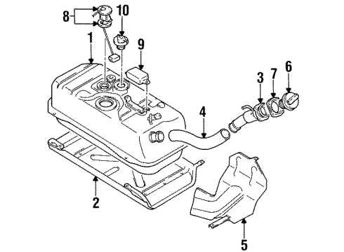 1998 Chevy Tracker HOSE, Fuel Tank Filler Diagram for 30014573