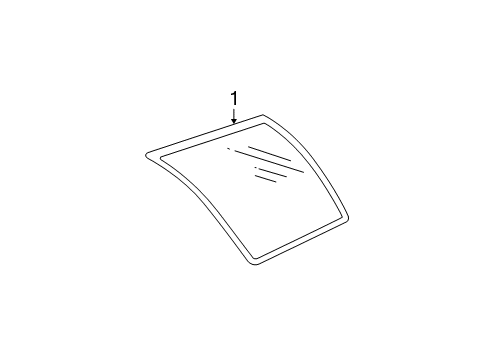 1998 GMC Jimmy Quarter Panel - Glass & Hardware Diagram 2 - Thumbnail