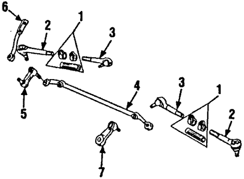 1990 GMC V1500 Suburban Steering Gear & Linkage Diagram 1 - Thumbnail