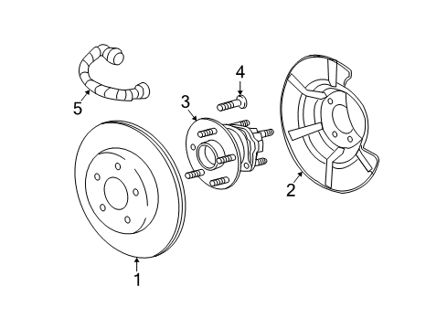 2009 Chevy HHR Rear Brakes Diagram 2 - Thumbnail