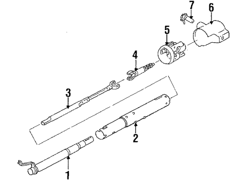 1985 Chevy Celebrity Steering Column & Wheel, Steering Gear & Linkage Diagram 1 - Thumbnail