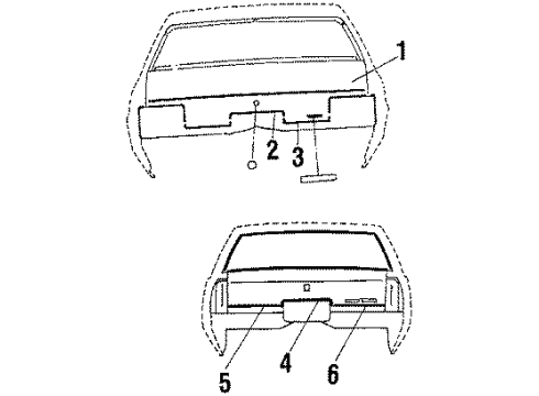 1984 Oldsmobile Cutlass Supreme Emb Asm Diagram for 20212428