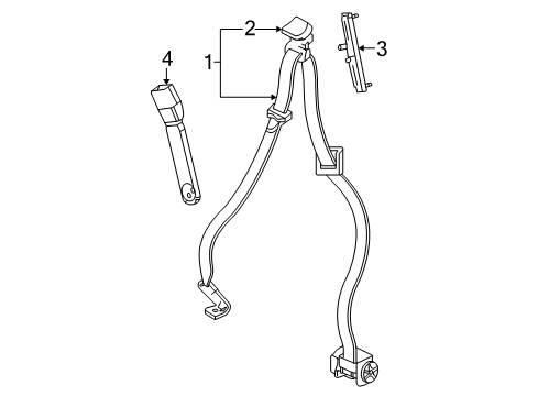 2005 Saturn Relay Front Seat Belts Diagram