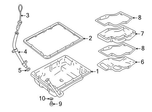 2003 Chevy Tracker GASKET, Transmission Oil Pan Diagram for 91172428