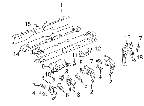 2005 Pontiac Aztek Cluster & Switches, Instrument Panel Diagram 3 - Thumbnail