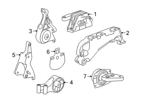 2015 Buick Regal Engine & Trans Mounting Diagram 1 - Thumbnail