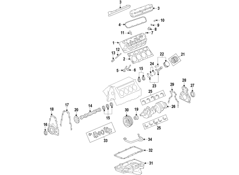 2014 Chevy SS Engine Parts & Mounts, Timing, Lubrication System Diagram 2 - Thumbnail