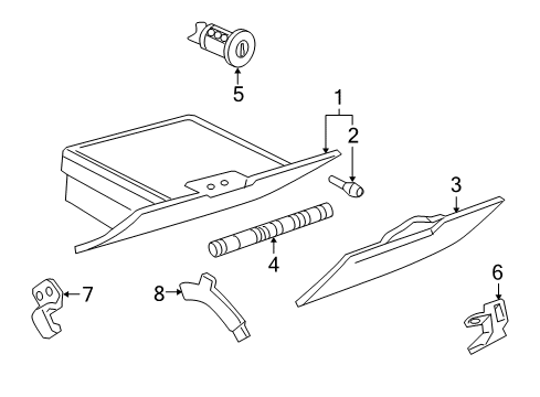 2006 Cadillac SRX Glove Box Diagram