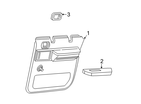 2004 GMC Yukon XL 1500 Panel Assembly, Rear Side Door Trim *Pewter R Diagram for 15202239