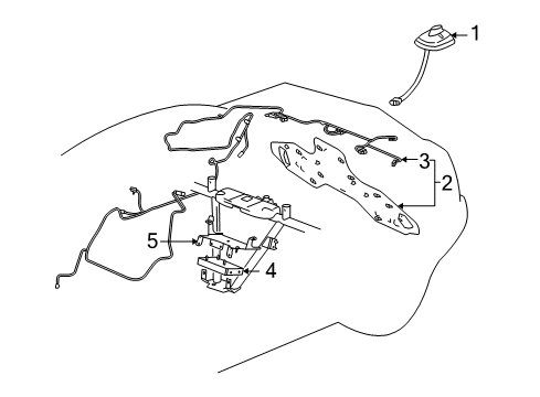 2005 Cadillac XLR Plate Assembly, Antenna Ground Diagram for 10347822