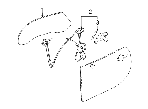 2008 Saturn Sky Glass - Door Diagram