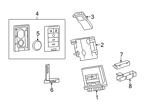 2017 Cadillac XTS Keyless Entry Components Diagram