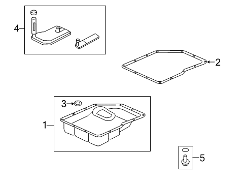 2008 Chevy Tahoe Gasket, Automatic Transmission Fluid Pan Diagram for 29544375