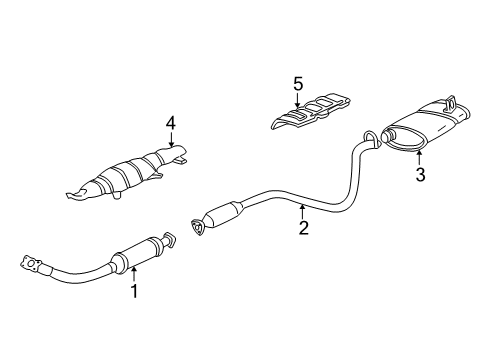 2002 Pontiac Sunfire Exhaust Components, Exhaust Manifold Diagram 1 - Thumbnail