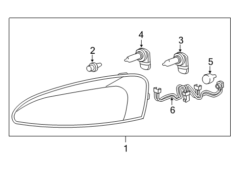 2006 Pontiac Grand Prix Headlamps, Electrical Diagram 1 - Thumbnail