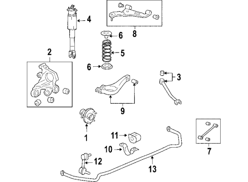 2005 Cadillac SRX Bracket, Parking Brake Cable Diagram for 25693150