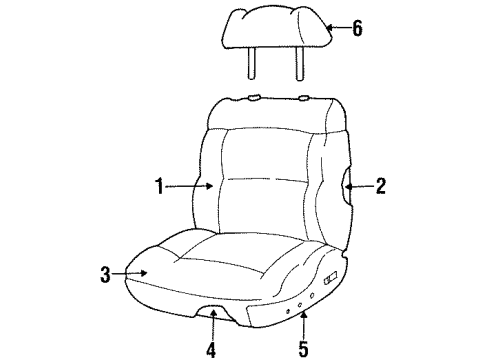 1993 Cadillac Allante Front Seat Components Diagram 2 - Thumbnail