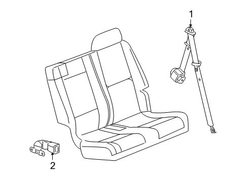 2013 Cadillac Escalade Seat Belt Diagram 4 - Thumbnail