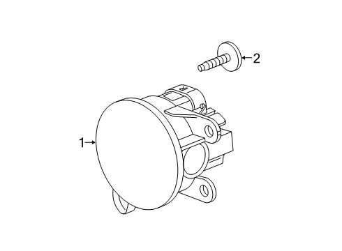 2022 GMC Acadia Fog Lamps Diagram