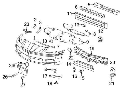 2005 Chevy Corvette Front Bumper Diagram