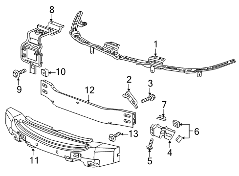 2018 Buick LaCrosse Front Bumper Diagram 2 - Thumbnail