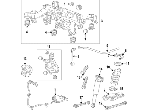 2022 Cadillac CT4 ACCELEROMETER ASM-ELEK SUSP RR VERT Diagram for 84839974