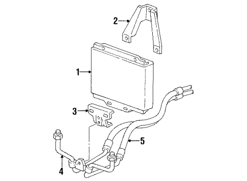 1991 Chevy C1500 Hose,Engine Oil Cooler Inlet Diagram for 12472268