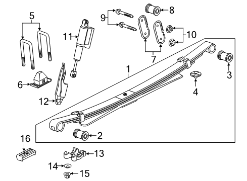 2020 Chevy Colorado Rear Shock Absorber Assembly Diagram for 84976915