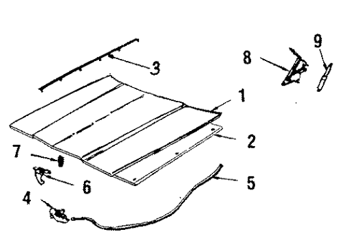 1984 Oldsmobile Toronado Hood & Components, Body Diagram