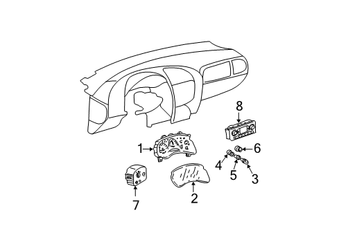 2004 Oldsmobile Bravada A/C & Heater Control Units Diagram