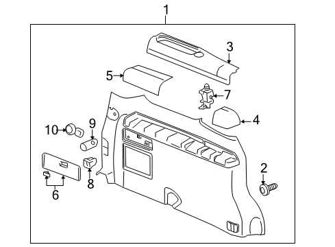 2006 Pontiac Montana Interior Trim - Side Panel Diagram 1 - Thumbnail