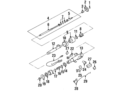 1994 Cadillac DeVille Gear Shift Control - AT Diagram