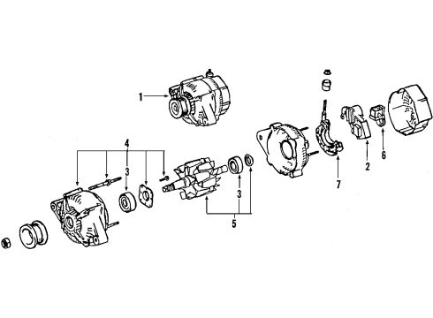 2004 Pontiac Vibe Bridge,Generator Rectifier Diagram for 88972451