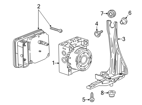 2016 Buick Envision ABS Components Diagram